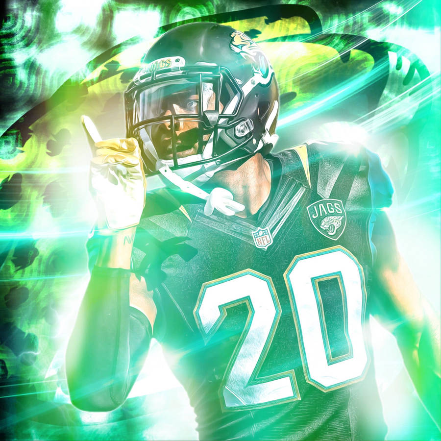 Jalen Ramsey Abstract Green Light Wallpaper