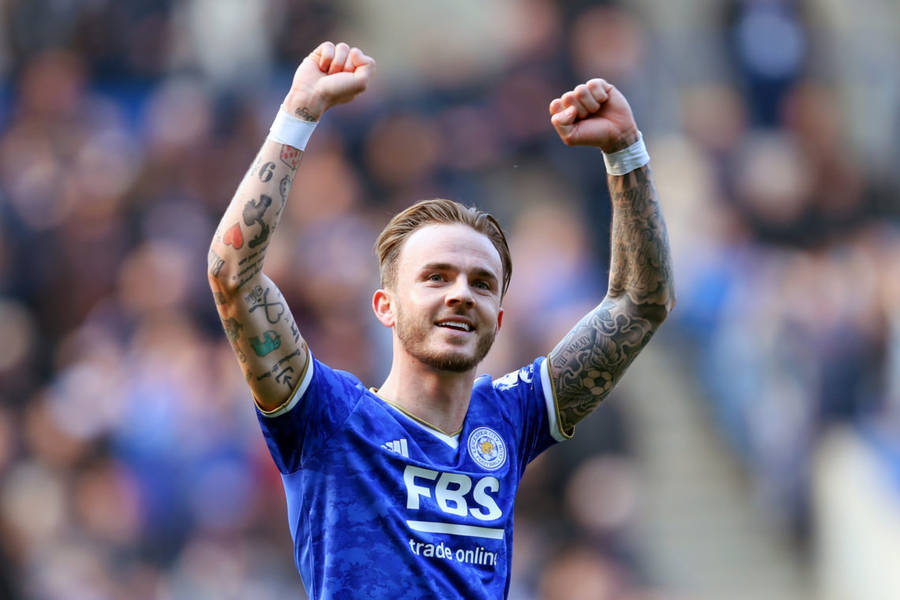 James Maddison Smiles At Fans Wallpaper