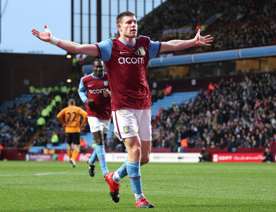 James Milner Arms Wide Open Wallpaper