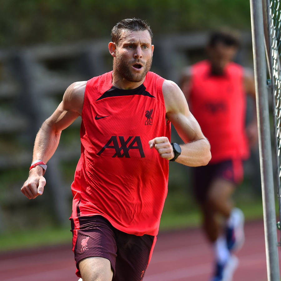 James Milner Jogging In Training Wallpaper