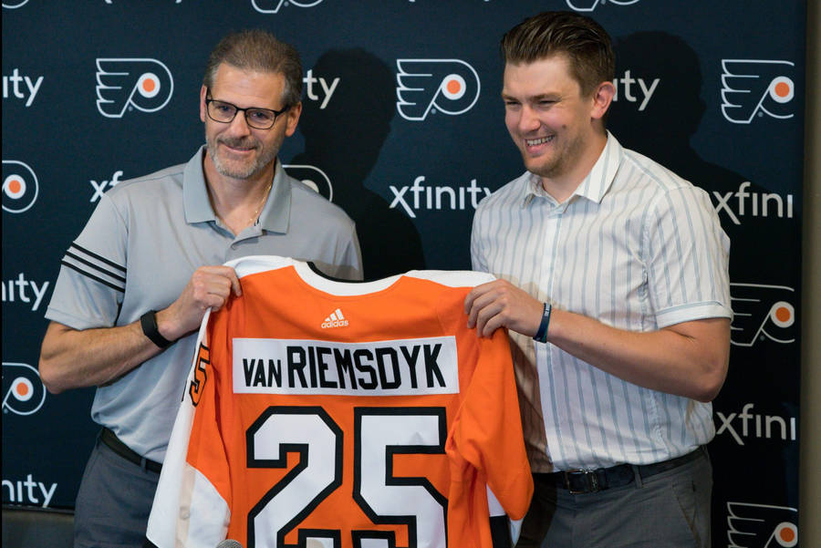 James Van Riemsdyk And Ron Hextall Wallpaper