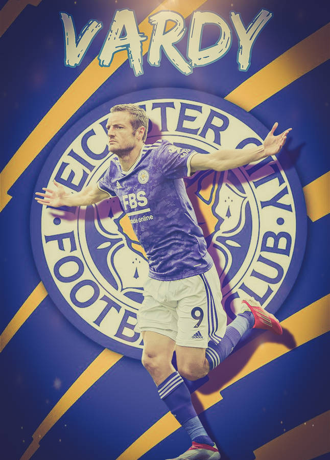 Jamie Vardy Blue Yellow Aesthetic Wallpaper