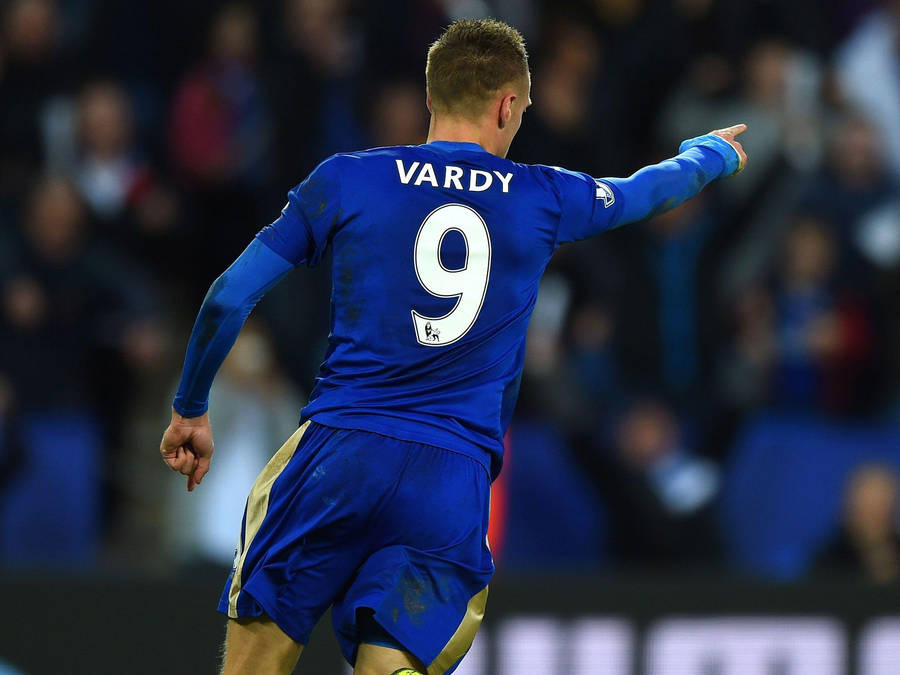 Jamie Vardy Pointing Forwards Wallpaper