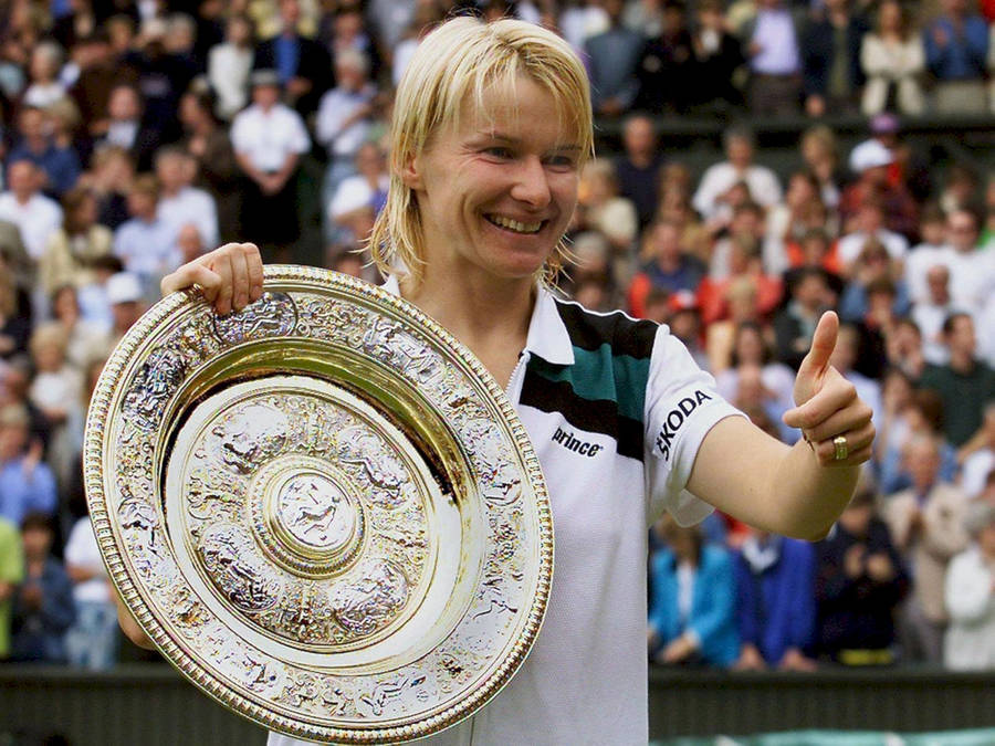 Jana Novotna Giving Thumbs Up Wallpaper