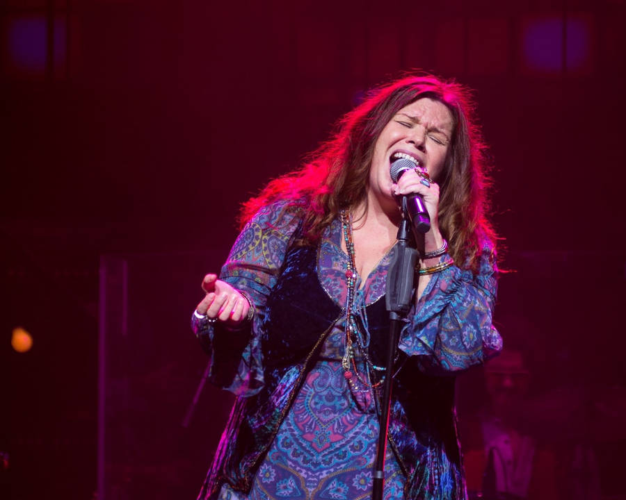 Janis Joplin Stage Performance Wallpaper