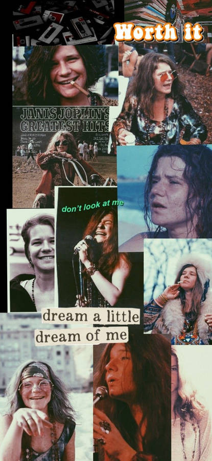 Janis Joplin Throughout The Years Wallpaper