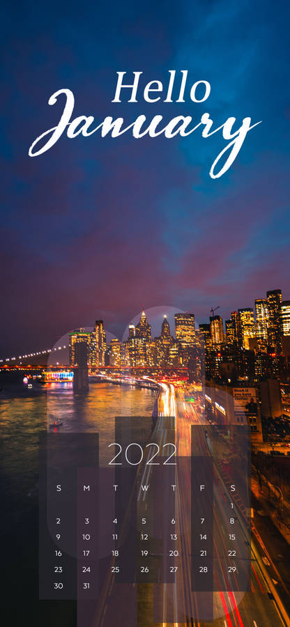 January 2022 City Lights Wallpaper