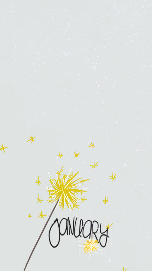 January Sparkler Art Wallpaper