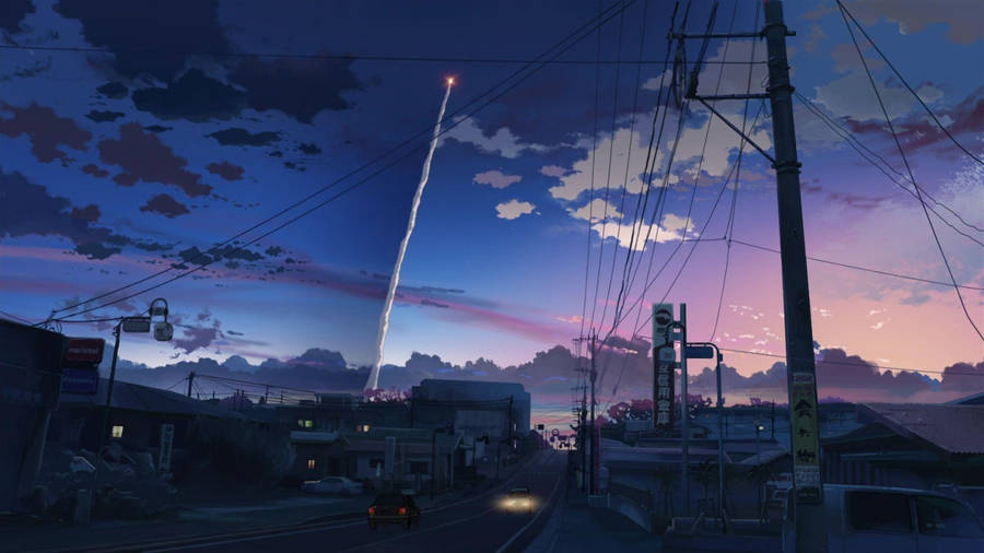 Japan Cityscape Anime Aesthetic Laptop Wallpaper