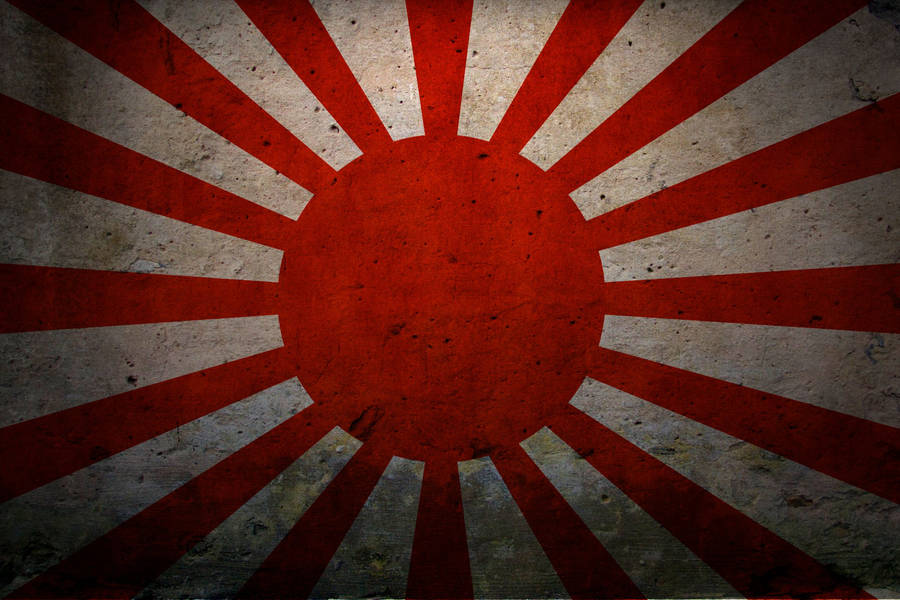 Japan Flag On A Mucky Wall Wallpaper