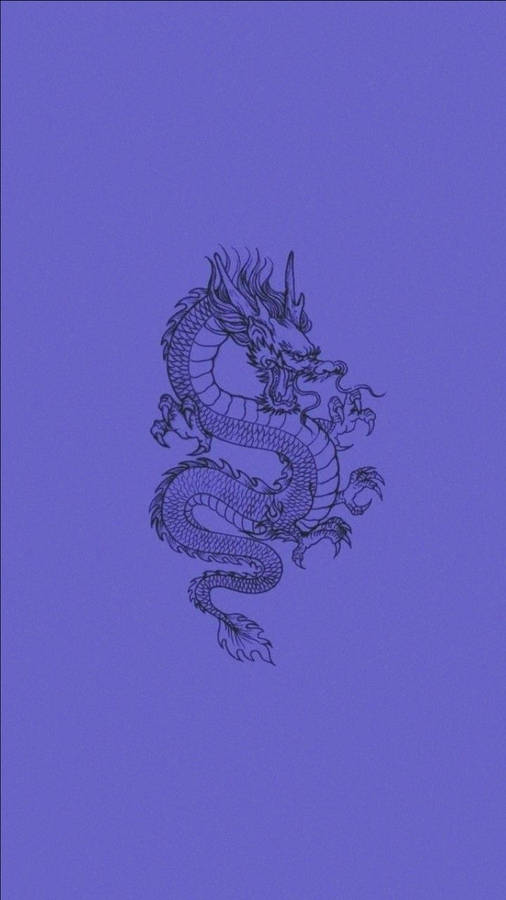 Japanese Dragon In Purple Wallpaper
