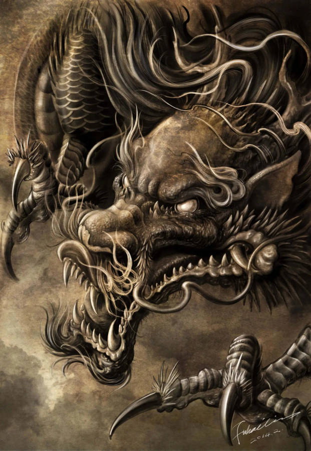 Japanese Dragon Tattoo Portrait Wallpaper