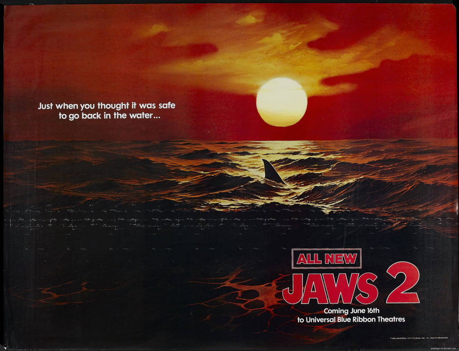 Jaws 2 Sunset Quote Wallpaper