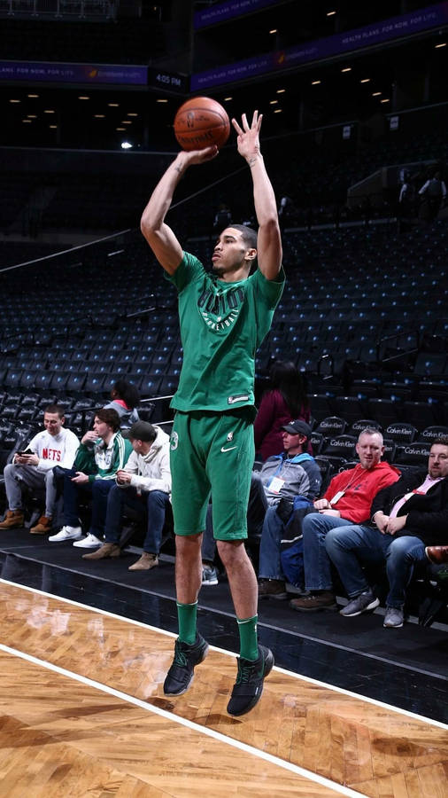 Jayson Tatum Green Practice Uniform Wallpaper