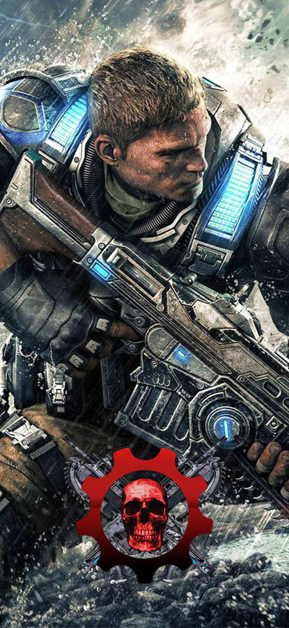 Jd Fenix Holding A Rifle Gears 5 Iphone Wallpaper