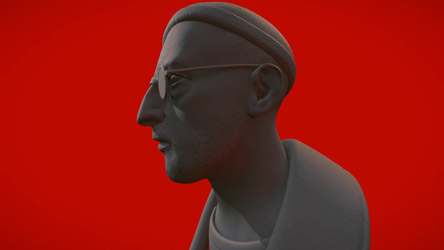 Jean Reno 3d Head Art Wallpaper