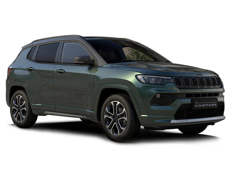 Jeep Compass Black Aesthetic Tinted Windows On White Wallpaper