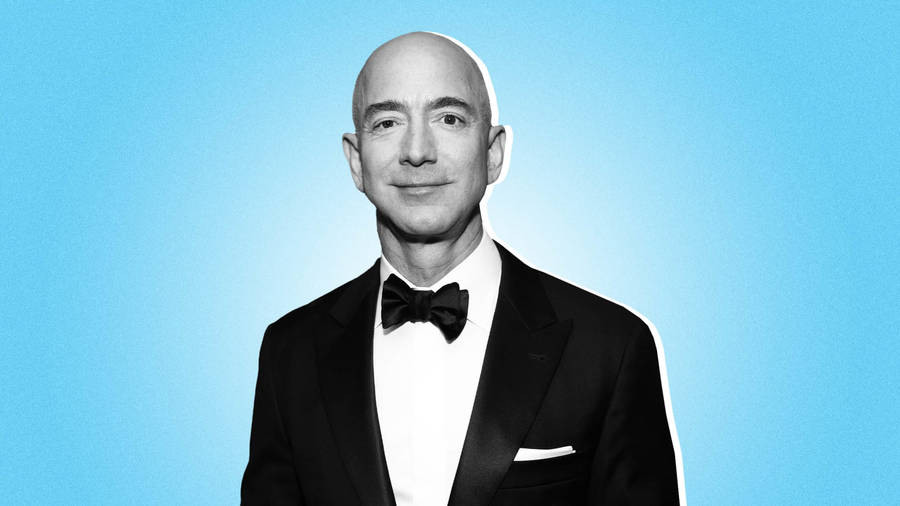 Jeff Bezos Black Suit And Bowtie Wallpaper