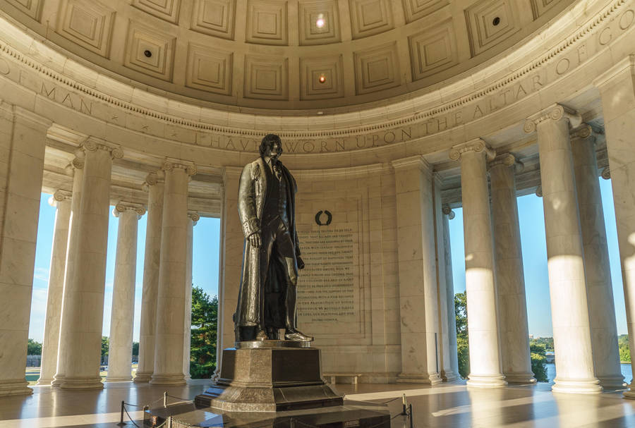 Jefferson Memorial Statue Side-angle Wallpaper