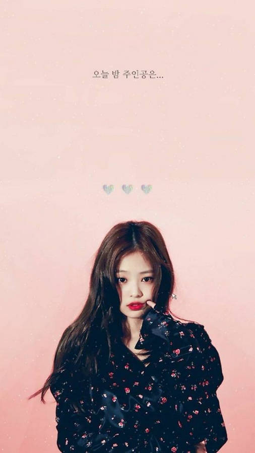 Jennie Kim Cute Casual Attire Wallpaper