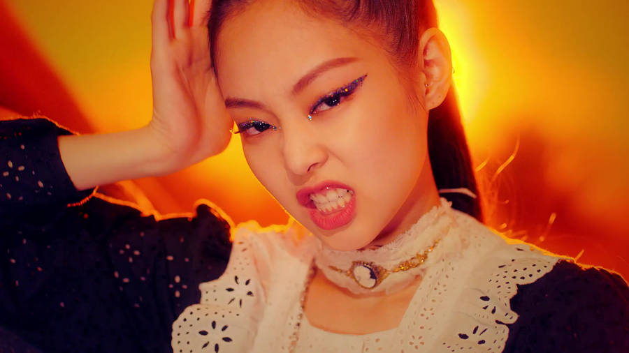 Jennie Kim Sheesh Pose Wallpaper