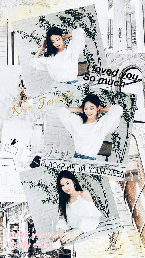 Jennie Kim White Aesthetic Wallpaper