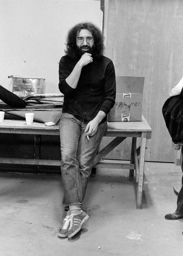 Jerry_ Garcia_ Candid_ Backstage_ Photo Wallpaper