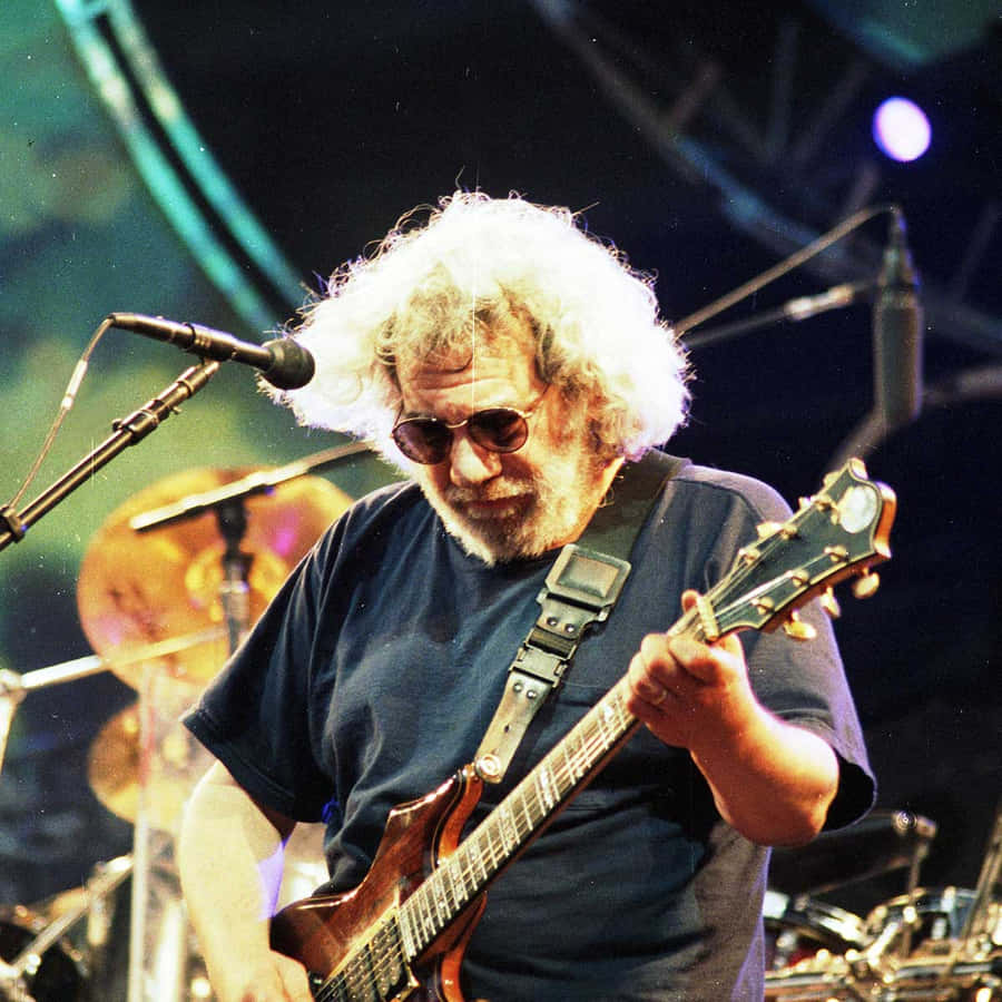 Jerry Garcia Performing Live Wallpaper