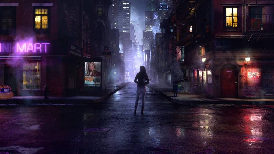 Jessica Jones In Dark Street Wallpaper