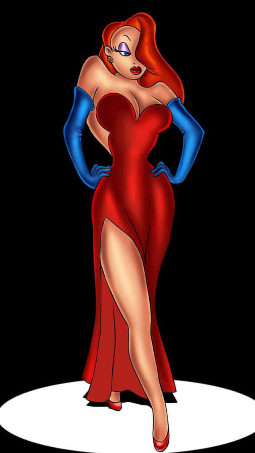 Jessica Rabbit Iconic Red Dress Wallpaper