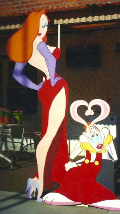 Jessica Rabbitand Roger Rabbit Cutouts Wallpaper