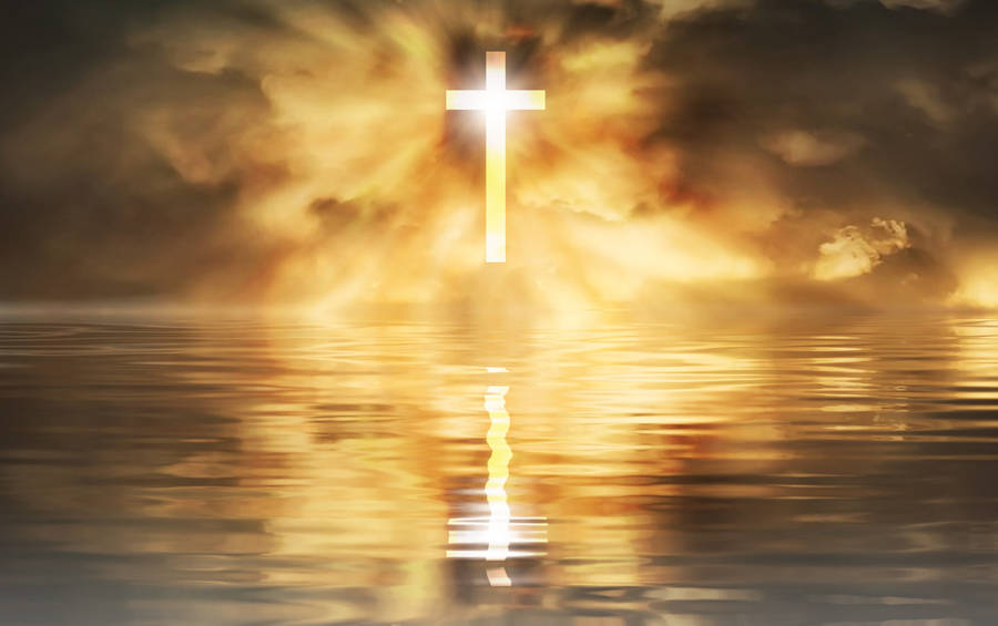 Jesus Christ Burning Cross Wallpaper