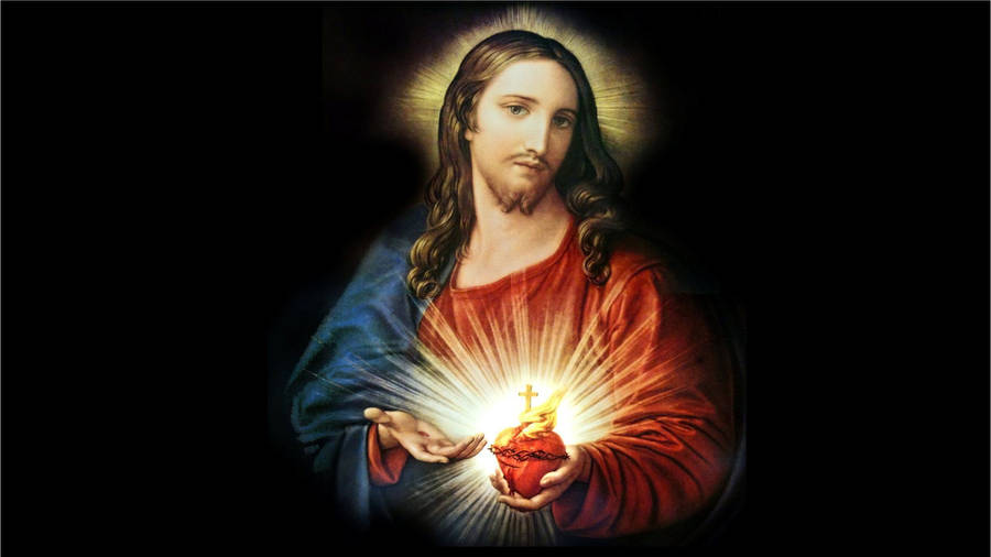 Jesus Christ Sacred Heart Wallpaper