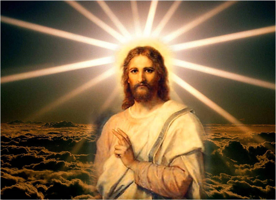 Jesus Crown Of Light Wallpaper