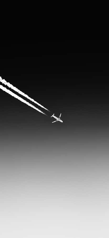 Jet Contrailin Gradient Sky Wallpaper