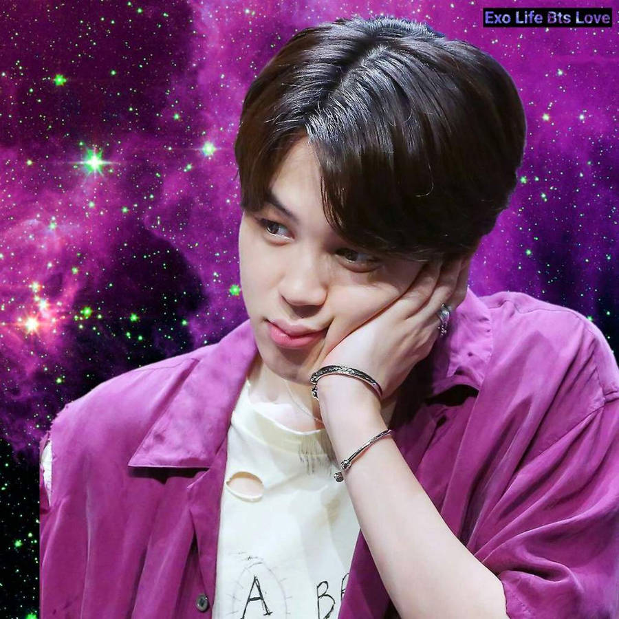 Jimin Bts Cute Purple Pout Wallpaper