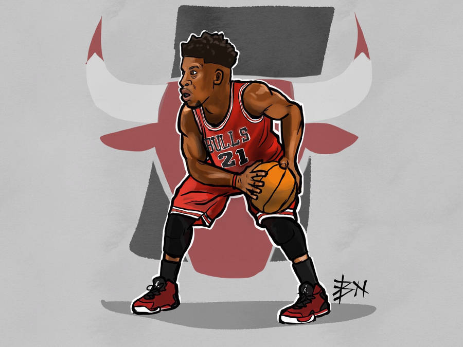 Jimmy Butler Chicago Bulls Illustration Wallpaper