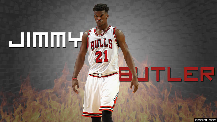 Jimmy Butler Fire Poster Wallpaper