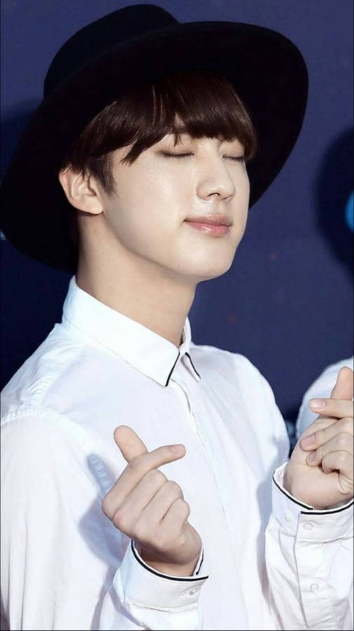 Jin Bts Cute Finger Heart Wallpaper