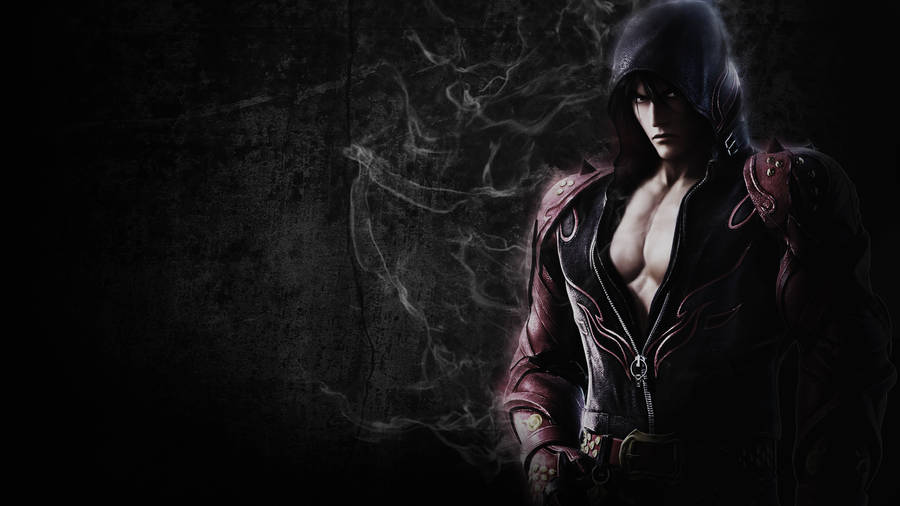 Jin Kazama In Grunge Black Wallpaper