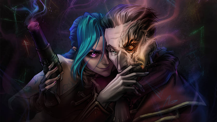 Jinx Arcane And Silco Wallpaper