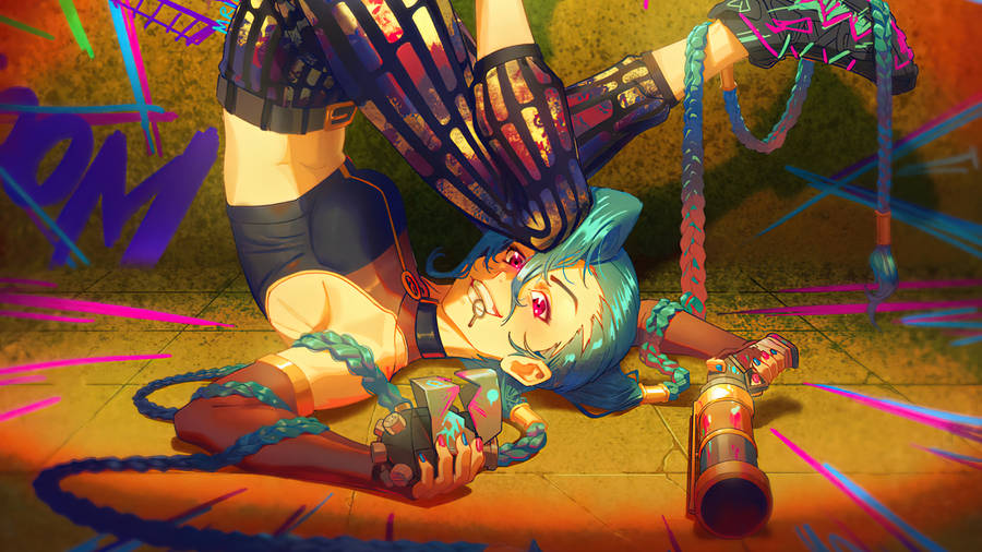 Jinx Arcane Headstand Wallpaper