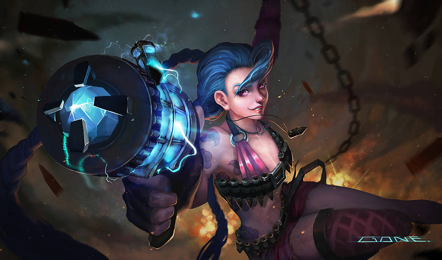 Jinx Ray Gun Revolver Wallpaper