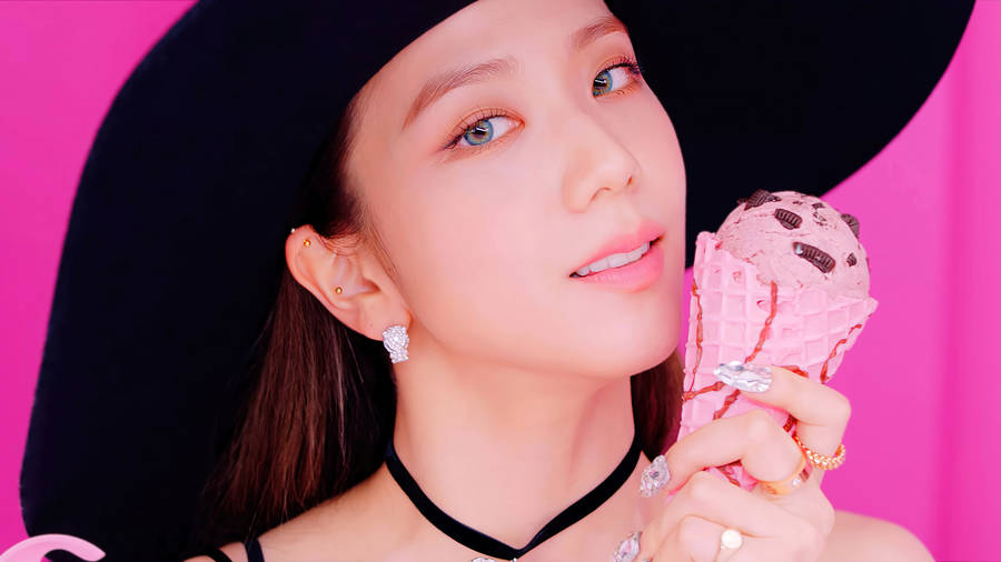 Jisoo Ice Cream Wallpaper