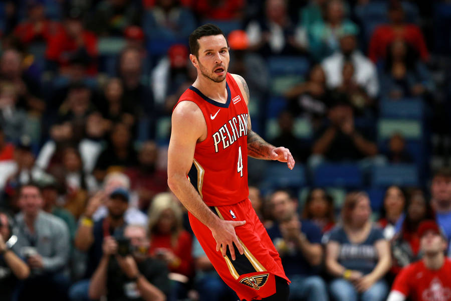 Jj Redick In Red Team Jersey Wallpaper