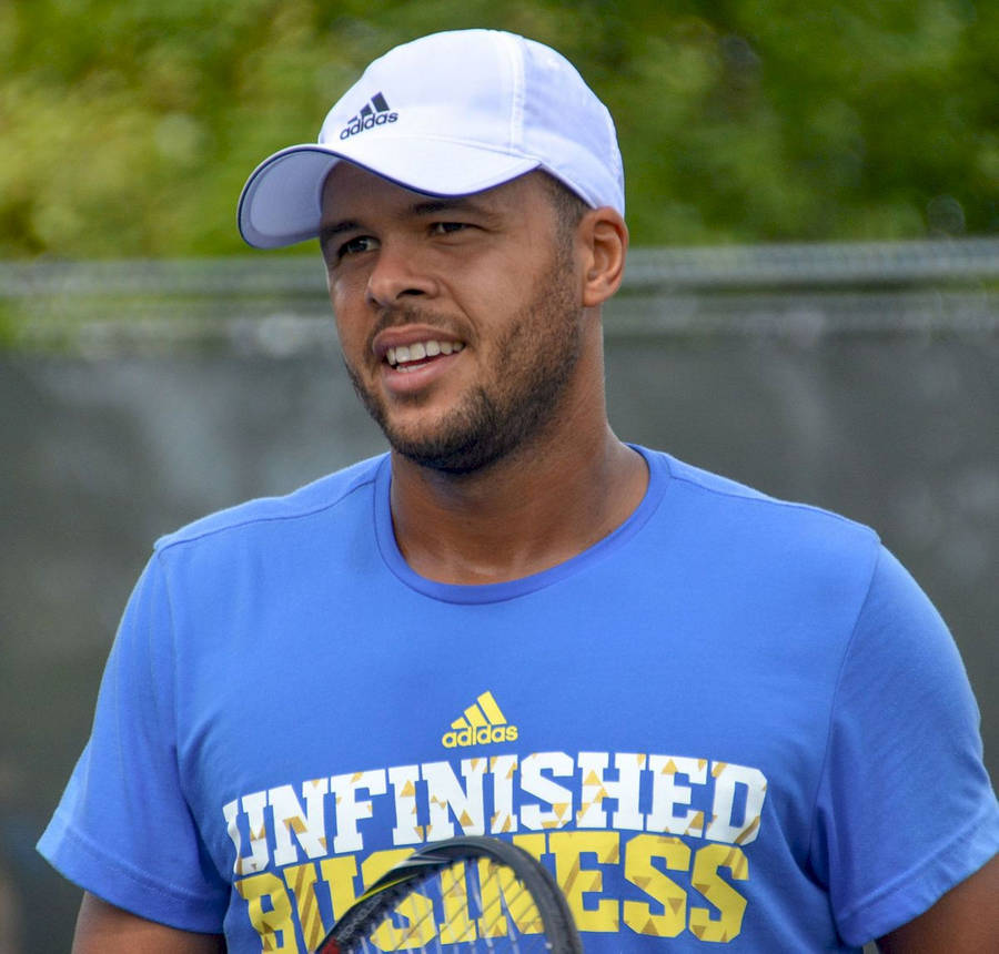 Jo-wilfried Tsonga White Adidas Cap Wallpaper