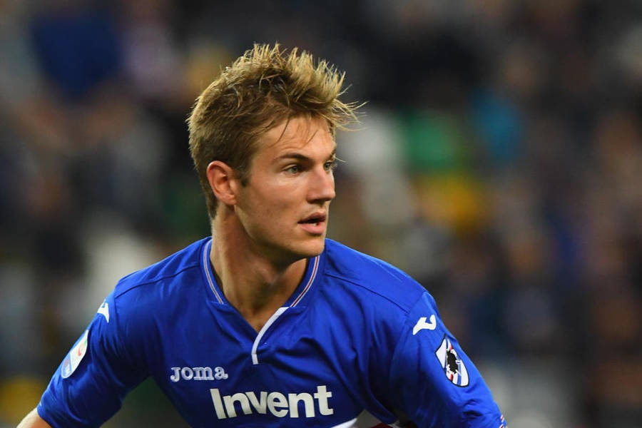 Joachim Andersen Wearing Blue Jersey Wallpaper