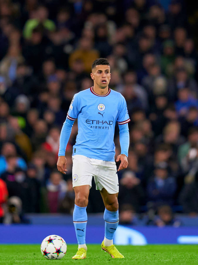 Joao Cancelo With A Ball Wallpaper