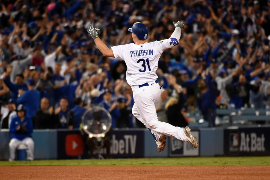 Joc Pederson Off The Ground Wallpaper