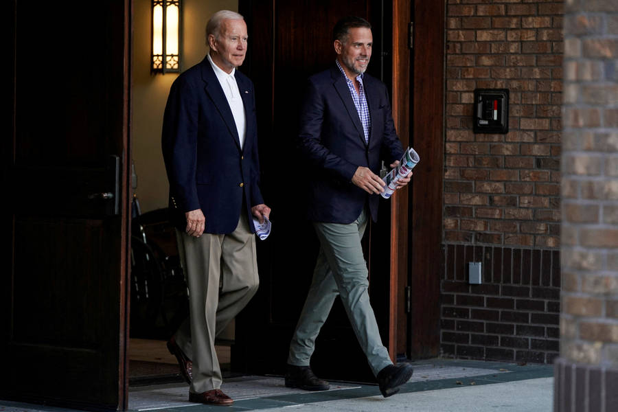 Joe And Hunter Biden Leave Church Wallpaper